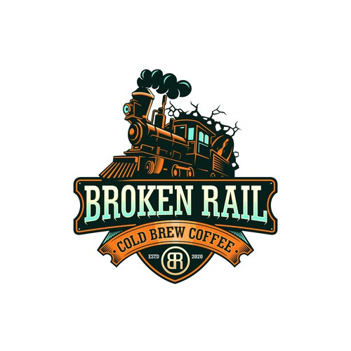 BROKE RAILS logo