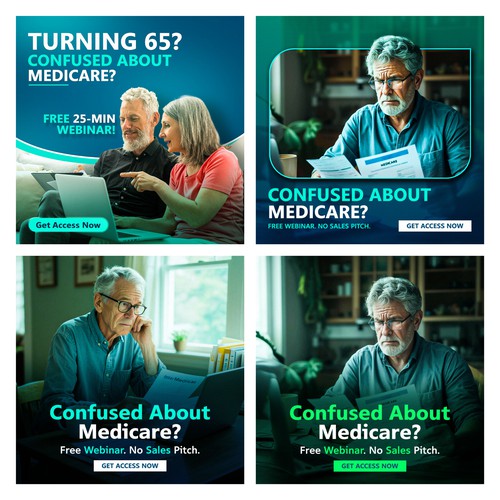 Medicare Awareness Ad Series – Informative & Empathetic Webinar Campaign Design