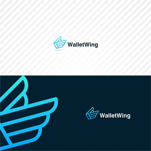 Wallet wing logo concept