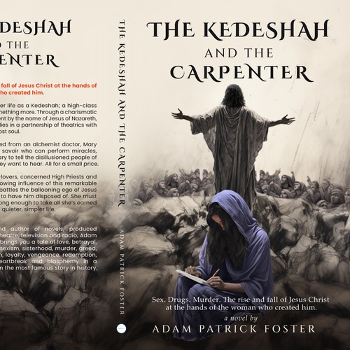 Charcoal and fine pencil style art design on Book cover 