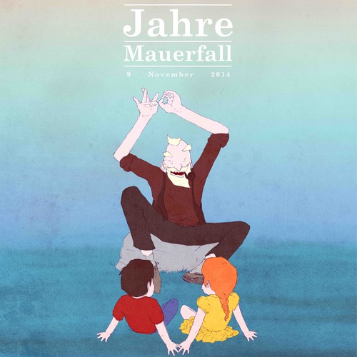 Illustration for the 25th year since the fall of the Berlin Wall