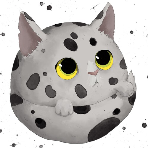 Lunar Cat Illustration