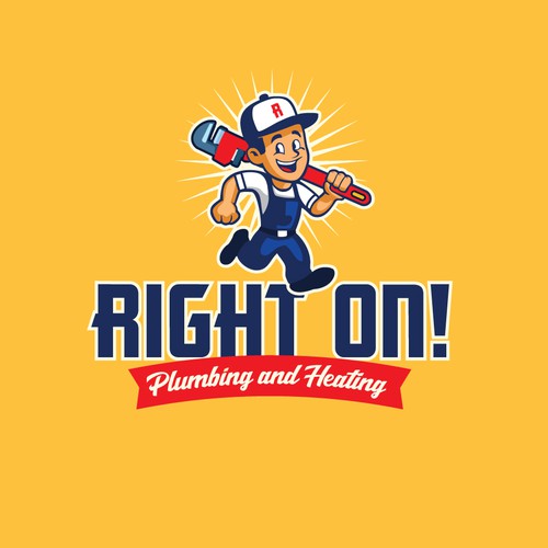 Plumbing mascot logo