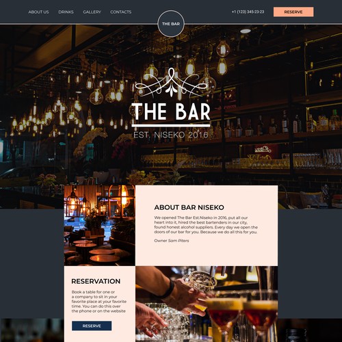 Bar website