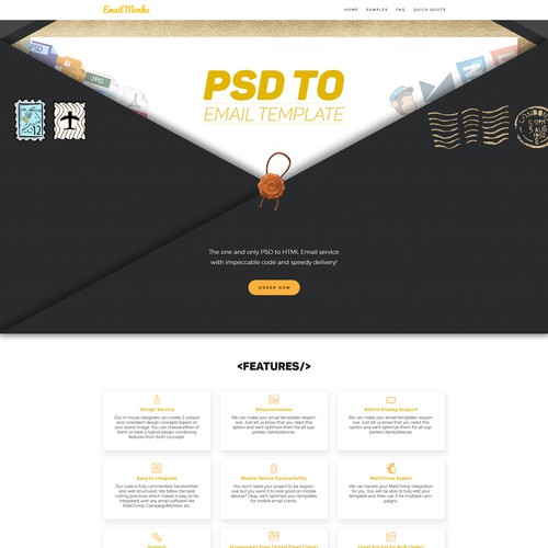PSD 2 HTML Email Website Design