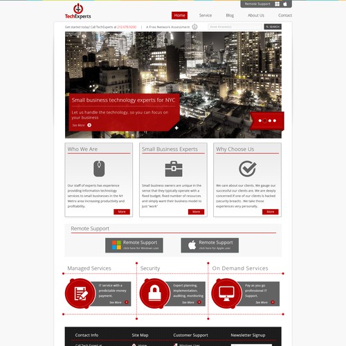 Tech Experts Needs New Homepage Design