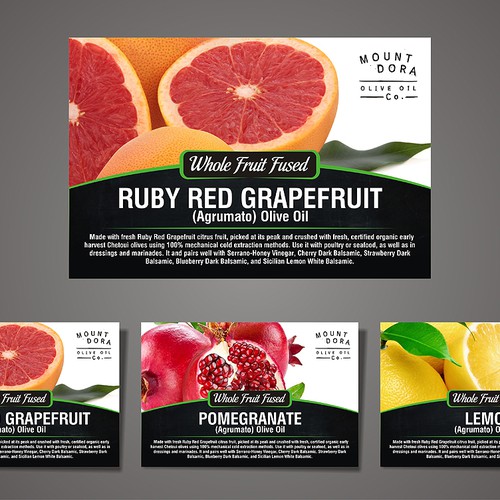 Fruit Infused Olive Oil Label