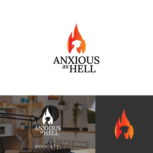 Logo Proposal for Anxious as Hell Podcast
