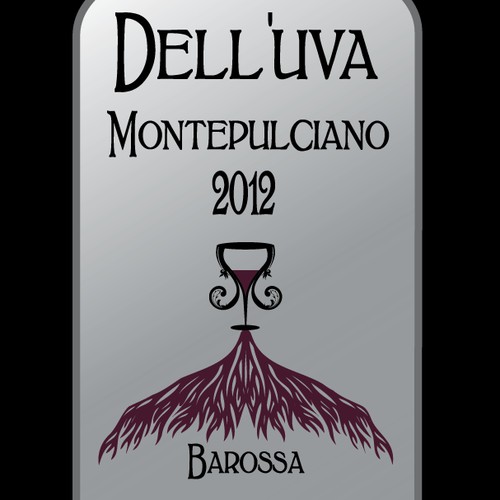 Wine label @@@design for Dell'uva Wines