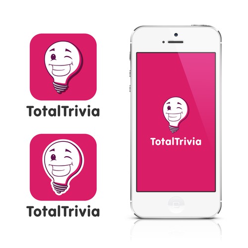 Fun and colourful logo for a mobile trivia game