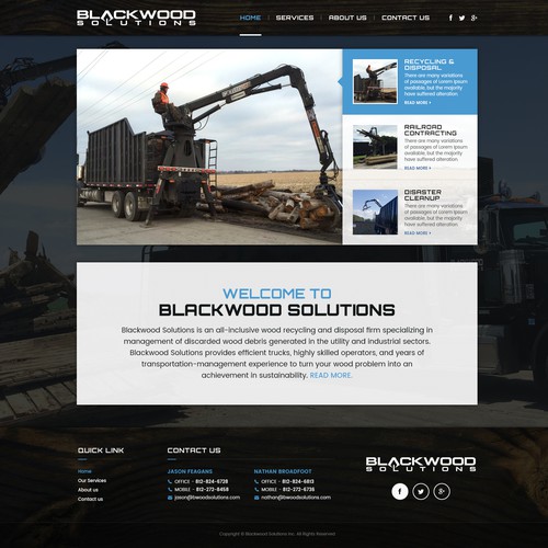 industrial website for Blackwood Solutions