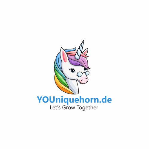 Unicorn Cartoon logo