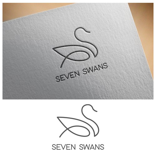 Seven swans company logo design