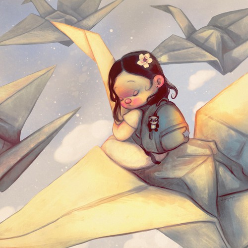 Paper Crane -  illustration