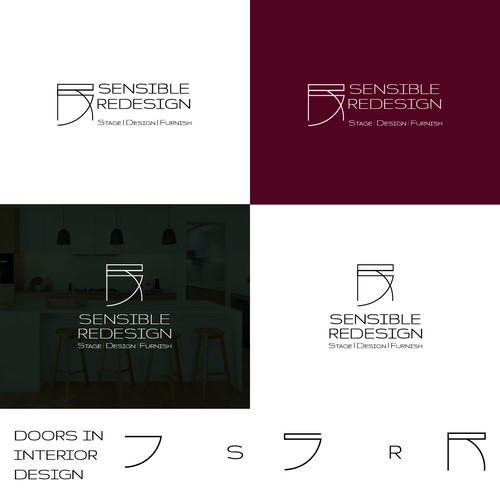 Logo concept for luxury  interior design company