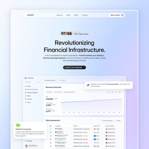Avanté - A Website for SaaS firms