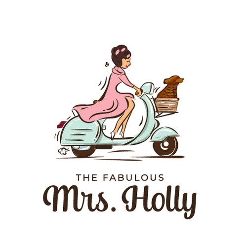 a vintage style logo for women loungewear