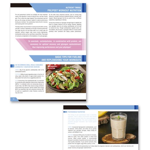 Redesign Our Current Fitness Ebook's Page and Chart Layouts!