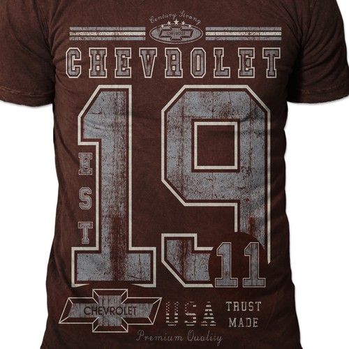 Create a simple, stylish CHEVROLET MENS TSHIRT design