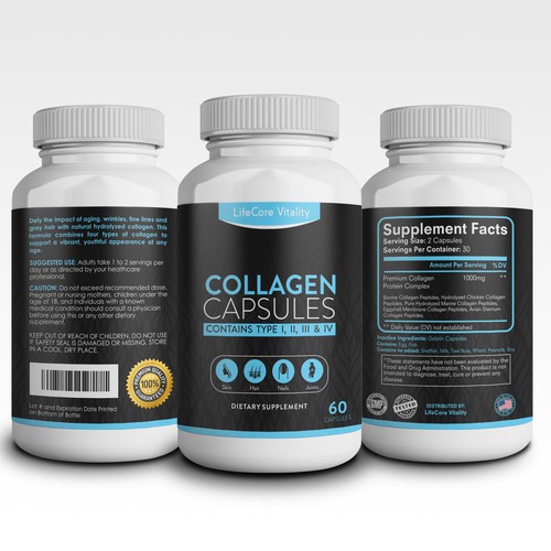 Modern Packaging Label Concept for LifeCore Vitality