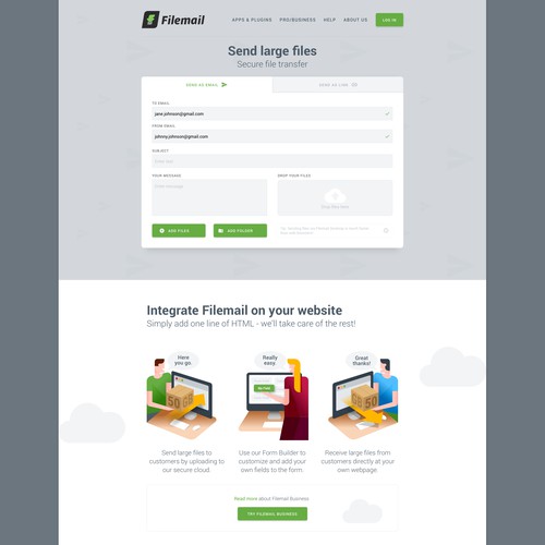 Design for a filesharing website.