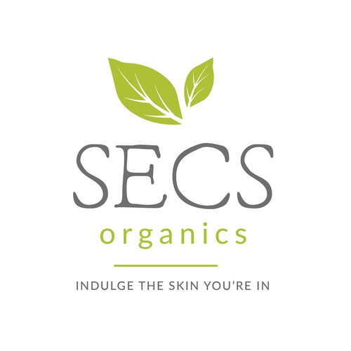 Logo for organic skincare brand