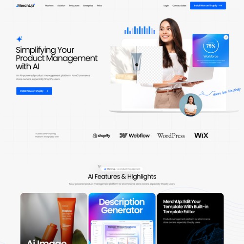 Clean Minimal Saas Website Design