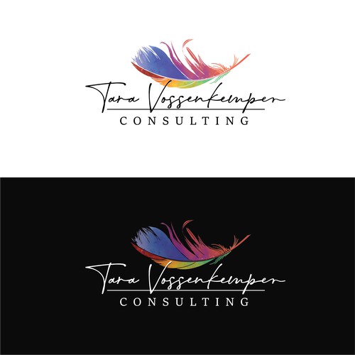 Rainbow Feather for Consulting Logo Design