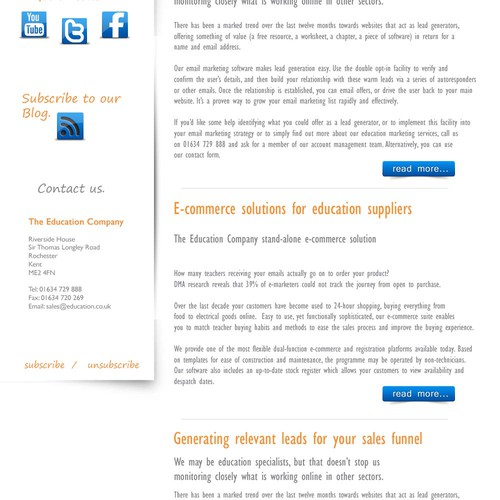 The Education Company eNewsletter Template