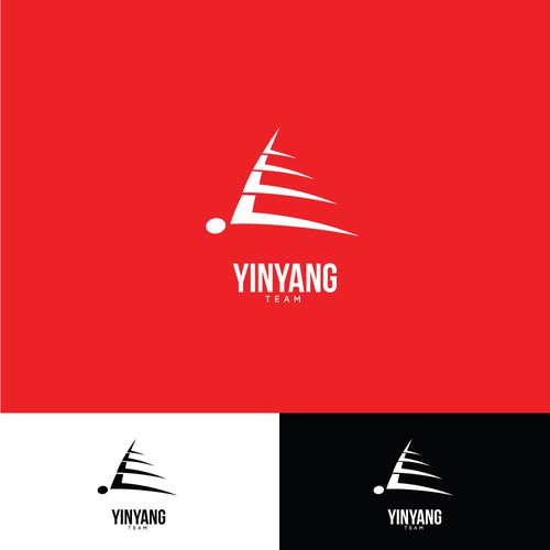 Yinyang skydiving logo design