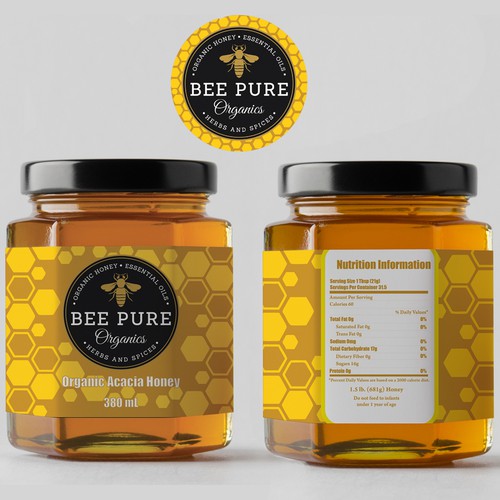 Label for honey jar