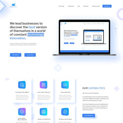 Home Page Concept for Lancom Technology