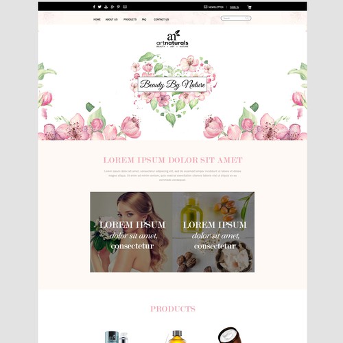 ArtNaturals Website Design