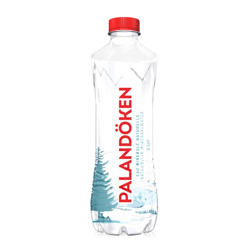Modern Mountain Inspired Label for Water Brand