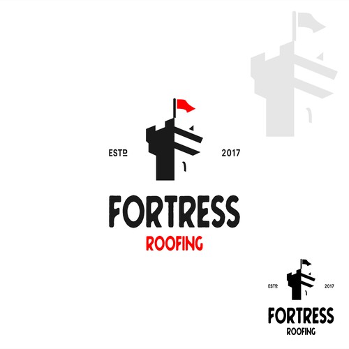 Logo for roofing company.