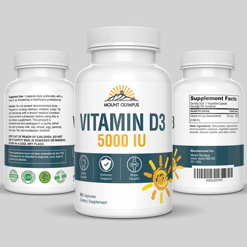 Label design for a supplement product.