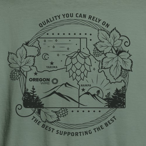 Oregon Wire T-shirt design