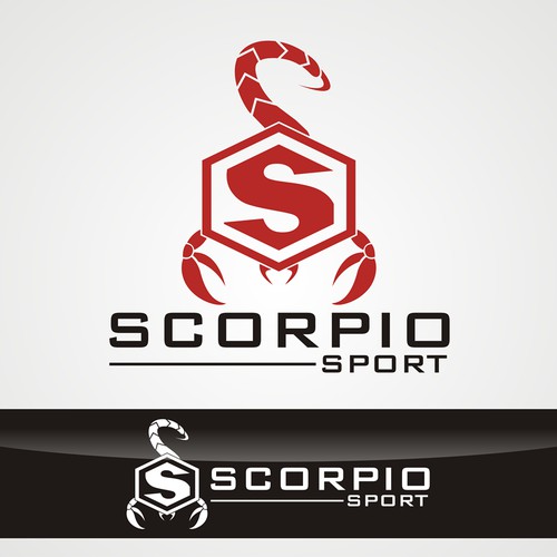 Create a logo for a active wear clothing line for kids/adults with a Scorpio logo.