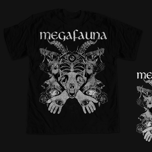 Create a T-Shirt for Austin rock band, Megafauna