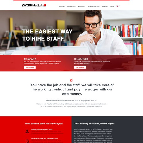 Payroll Plus homepage concept