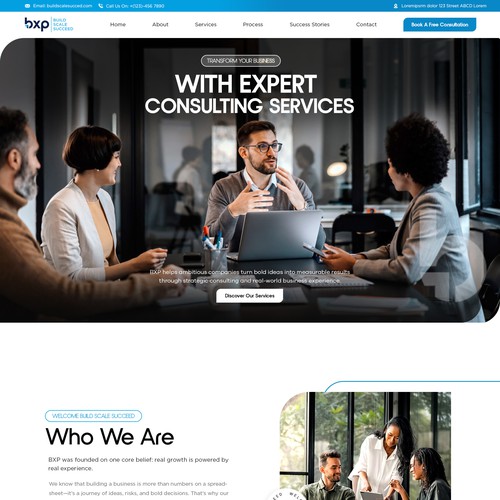 Story driven website about how to grow your business