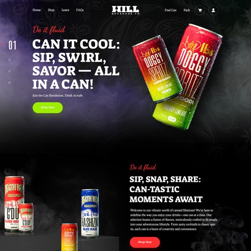 Snoop doggs Beverage website