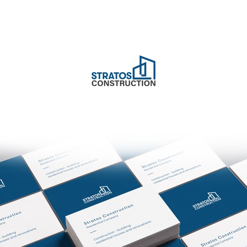 Stratos COnstruction Logo Design