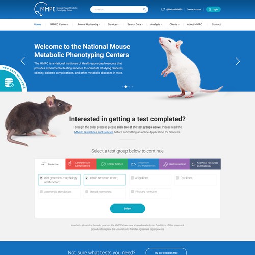 Mouse Metabolic Phenotyping Centers Website