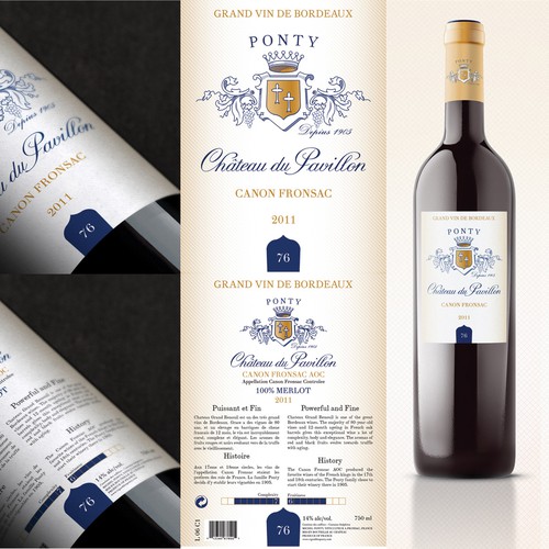 Wine label wanted for Bordeaux Ponty Winery