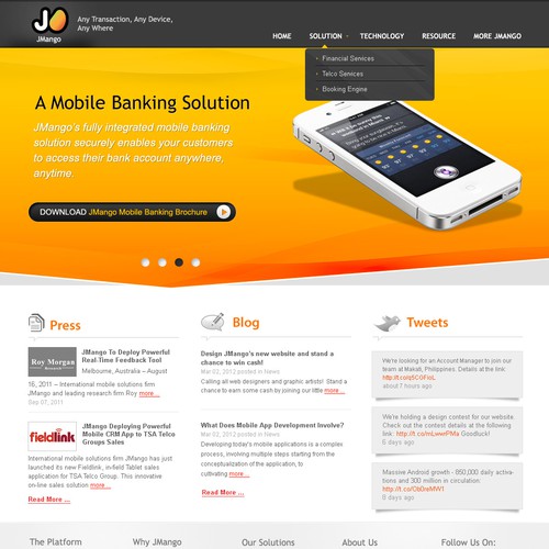 Web Design for mobile tech business with potential for more design work