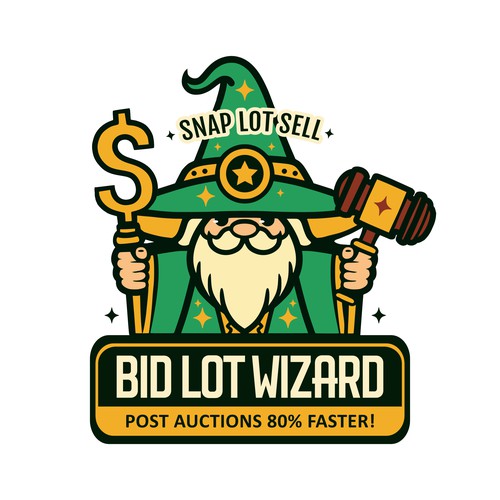 Fun Wizard Character and Logo for App