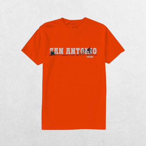 San Antonio T shirt Cartoon Concept