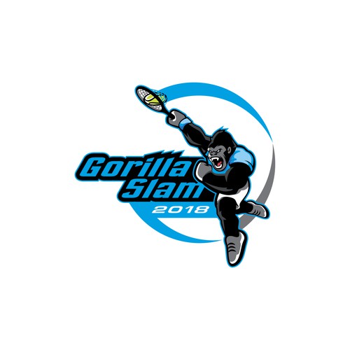 Gorilla logo for tennis service tournament