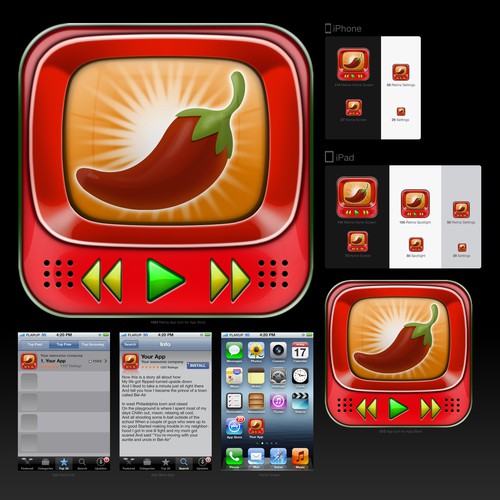 Create Android App Icon/Logo for Video Mirchi